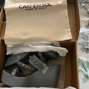 Carmen Sol Jelly Stud Wedge Sandal